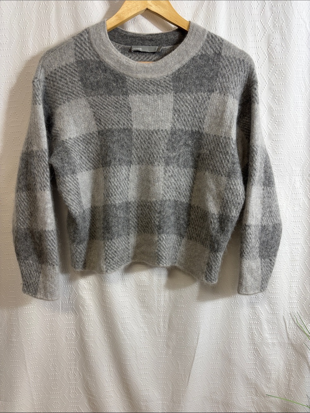Vince plaid crew neck sweater Size XSmall - Picture 2 of 5